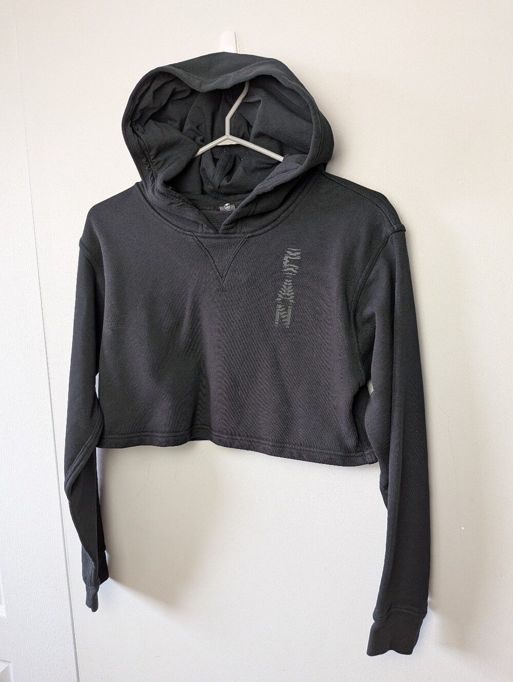 LULULEMON Women Hoodie Sweater Crop Long Sleeves Size 4 Team Canada Black